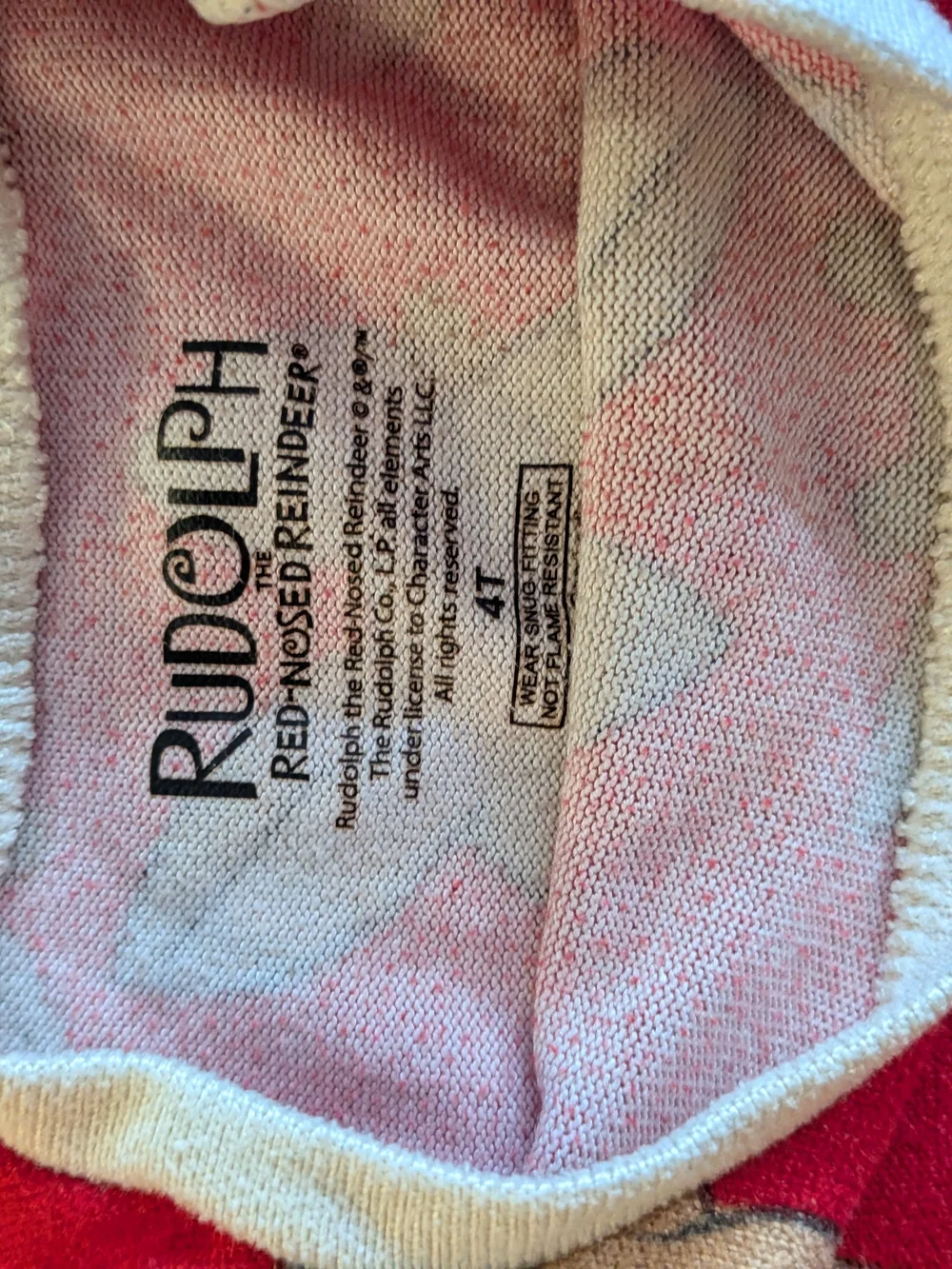 Rudolph The Red Nosed Reindeer Bpys Pajama Set, Size 4T